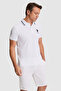 Men's White Slim Fit Polo Collar Basic T-Shirt 50322384-Vr013