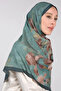 Zena Pattern Shawl Emerald Green - 3