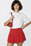 Women's White Red Heart Backless Oversize Modal T-Shirt 1113 60286328 - 4