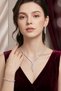 Zircon Waterway Set Bracelet Vera 2 Model Baguette and Zircon Stone Elegant Rhodium Plated Wedding Set Engagement Set Necklace Earring Jewelry Set - 2