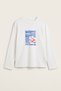 Women's Long Sleeve T-Shirt Vitamin Sea Printed White – Flexible Fabric, Comfortable Fit, Crew Neck