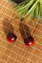 Gold Color Cherry Model Women's Earrings