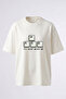 Wasd Game Design Back Printed Cotton White Oversize T-Shirt