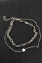 Silver Color Star Model Esme and Sf Chain Steel Anklet Non-Tarnishable Stainless Anti-Allergic - 2