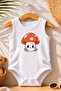 Smiling Mushroom Printed Bodysuit 100% Cotton Baby Bodysuit
