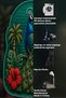 Sdt Special Cut Tropical Peacock Patterned Green Woven Base Decorative Carpet Sdt3012 - 6