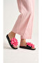 Helena Pink Flower Detailed Single Strap Slippers - 2