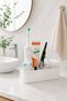 Multi-Compartment Bathroom Organizer-Toothbrush Holder Makeup and Personal Care Organizer- Stand with 9 Color Options
