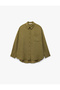 Comfortable Fit Pocketed Long Sleeve Shirt Beach Dress