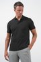 Black Polo Collar Short Sleeve Pocket Comfort Fit Cotton T-Shirt 1011260155