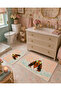 Pink Dog Patterned Non-Slip Base Bath Mat Set of 2 Pastel Children's Bath Rug - 4