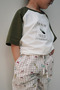 Colorful Sleeve T-Shirt Khaki - 3