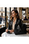 Universal Chain Scarf Adhesive and Clip Phone Bag Suitcase Accessory Black White - 5