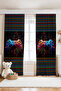 Energetic Game Handle Patterned Children's Baby Room Background Curtain (Single Wing Pricing)