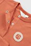 Organic Cotton Baby Shorts Overalls Orange - 5