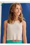 Mayoral Abel Lula Girl's Mercerized Blouse Beige