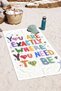 Text-Themed Colorful Typography Beach Towel - Modern Fun White Background Quick-Drying Towel Cover - 4