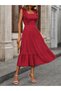Summer's Favorite Women's Strappy Square Neck Backless Bow Detailed Midi Aerobin Dress - 4