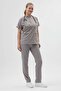 Lycra Smoke Gray Zipper Detailed Scrubs - 4
