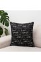 Black and White Textured Decorative Throw Pillow Cover Modern Chenille Design