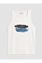Nevavm with Difference Oval Collar La Printed Men's Sleeveless T-Shirt - 5