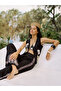 Women's Black Embroidered Wide Leg Pants