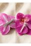 Aloha Orchid Flower Pearl Detailed Pens Buckle - 2
