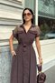 Women's Sequin Detailed Woven Shirt Dress - 6