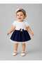 Lined Baby Girl Short Sleeve Dress with Elasticated Cuff Ends - 2