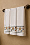 Punch Panc Embroidered Gift Dowry Box Decorative 100% Cotton Towel - Towel Set 50X90 cm 4 Pieces - 2