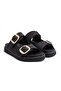Bln 1130 Double Buckle Detailed Orthopedic Sole Slippers - 2