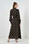 Women's Buttoned Viscose Black Hijab Dress - 5