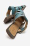 Bevolina Women's Genuine Leather Slippers Blue - 3