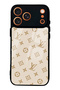 iPhone 17 Pro Cream Lv Design Glossy Phone Case