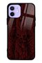 iPhone 12 Red Leather Design Glossy Phone Case