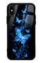iPhone XS Max Blue Galaxy Butterfly Design Glossy Phone Case