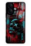 Vivo V60 Lite Red Neon Skull Chaos Design Glossy Phone Case