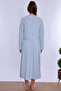 Soft Textured Adjustable Waist Elastic Maternity and Postpartum Set with Breastfeeding Feature Effortt - Blue - 4