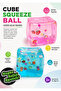 Crystal Cube Squeeze Ball Fruit Sticker Stress Toy, Super Solid Squish Sensory Fidget - 3