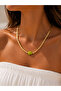 Emery Green Snail Figured Gold Necklace - 2