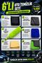 6-Piece Legendary Microfiber Car Washing Cleaning Vehicle Drying Cloth, Glove Sponge Car Set - 2