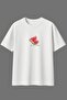 Women's Oversize T-Shirt Watermelon Mood Printed White – Crew Neck, Comfortable Fit, 100% Cotton - 5