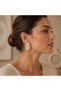 Cream-Colored Gold Detailed Organic Form Women's Earrings |   Stylish Nail Earrings - 2