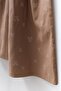 Girl's Linen Lace Collar Bow Printed Back Zipper Dress - 5