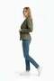 Lined women's short belted trench coat khaki - 2