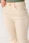 Women's flared leg lycra jean cream - 4