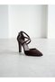 26Y17577 Front Cross-Band 9cm Heel Half Open Stiletto Shoes for Women