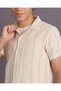 Senior Boys Cream Structured Fabric Casual Shirt - 4