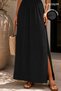 Women's Cotton Muslin Fabric Slit Detailed Skirt Summer Wear