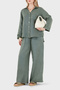 Comfortable Fit Long Sleeve Linen Shirt Shirt 6684 - 2
